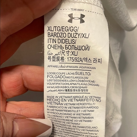 Under Armour White Hoodie with Blue Accents - Picture 5 of 5